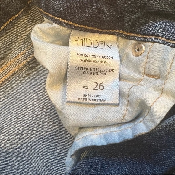 Hidden Tracey High Rise Classic Straight Distressed Jean, Style #HD1223ST, Sz 26 - Picture 15 of 16